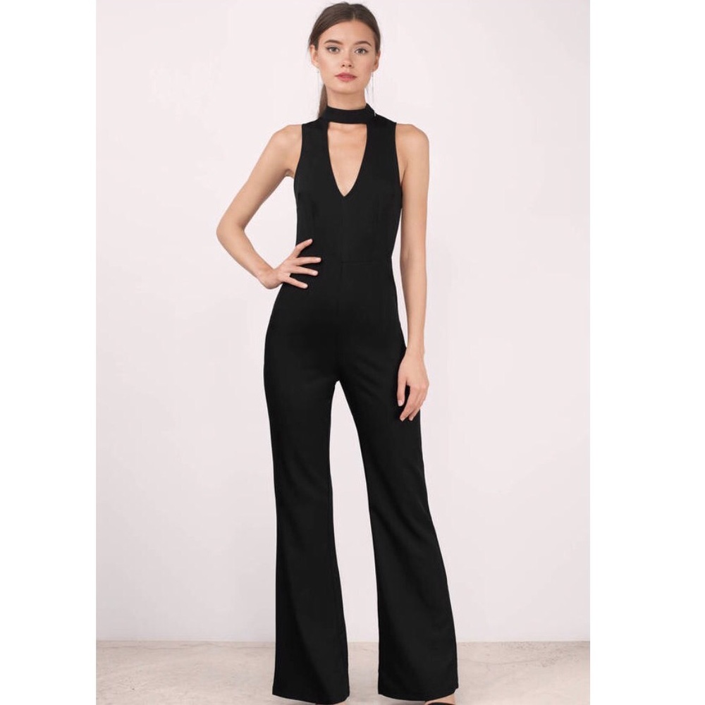 Lulu’s Black chocker jumpsuit